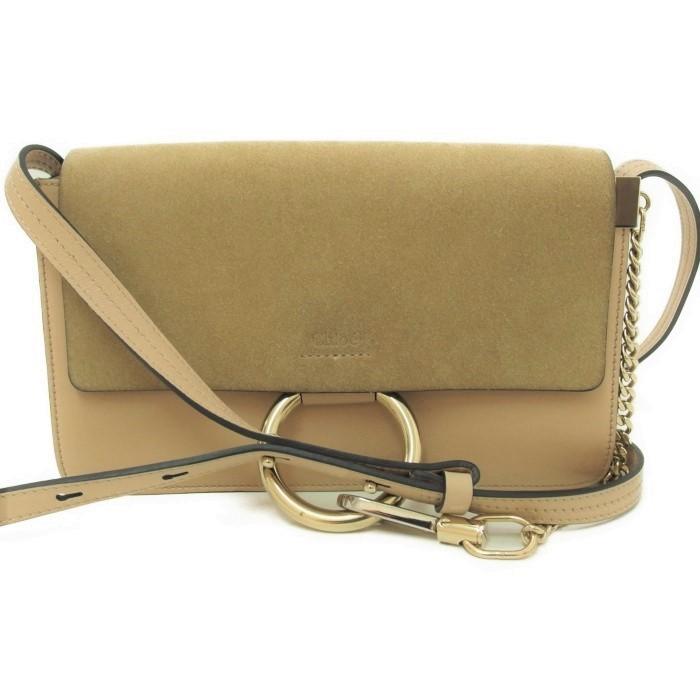 Chloe Chloe/クロエ フェイスモール ショルダーバッグ/レザー/スエード  