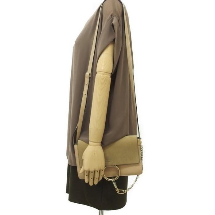 Chloe Chloe/クロエ フェイスモール ショルダーバッグ/レザー/スエード  