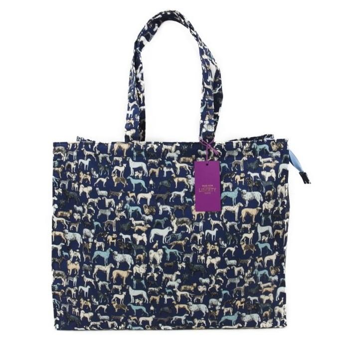LIBERTY.（リバティ） LIBERTY/リバティ 犬柄 トートバッグ コットン