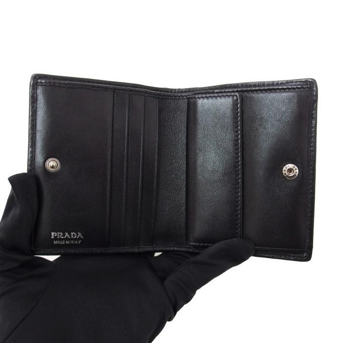 PRADA（プラダ） 1MV204 NAPPA IMPUNTURE 二つ折り財布/ナッパレザー