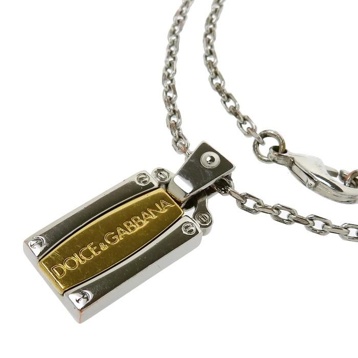 DOLCE&GABBANA/ドルチェアンドガッバーナ ロゴプレート ネックレス