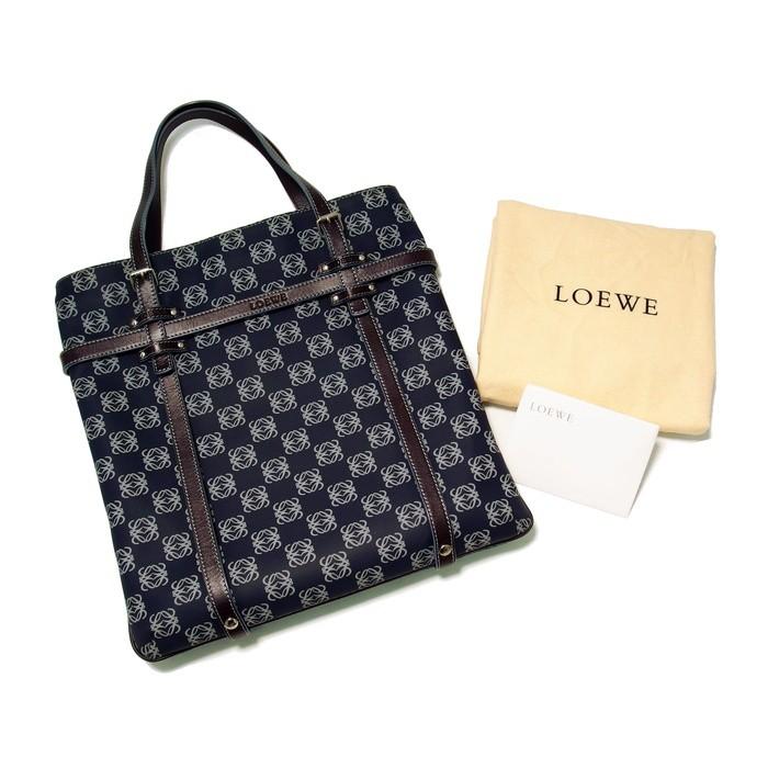 LOEWE LOEWE/ロエベ アナグラム トートバッグ PVC/レザー ネイビー 