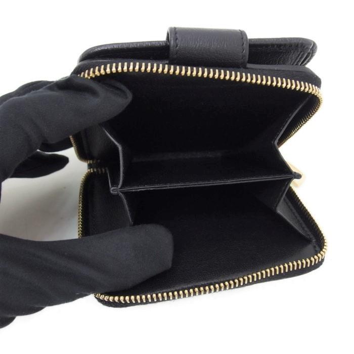 美品 イヴ・サンローラン 二つ折り財布 MRT352906Y ブラック 黒 SAINT LAURENT/サンローラン MRT352906Y 二つ折り財布 レザー 黒