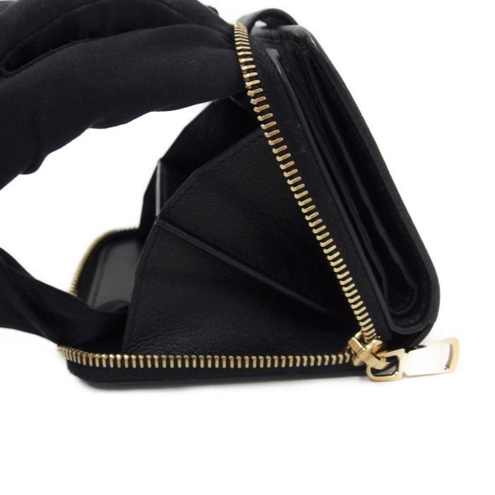 SAINT LAURENT/サンローラン MRT352906Y 二つ折り財布 レザー 黒