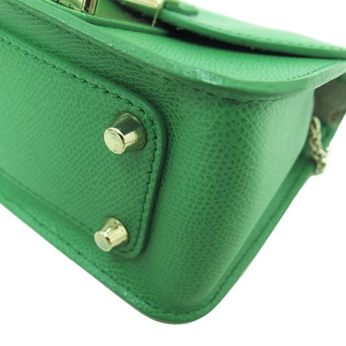 極美品✨フルラ メトロポリス ショルダーバッグ レザー チェーン グリーン FURLA（フルラ） メトロポリス チェーン ショルダーバッグ レザー