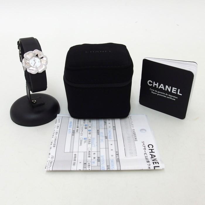 シャネル　コサージュ　カメリア　白黒ツイード シャネル カメリア コサージュ ブローチ CHANEL ホワイト - メルカリ