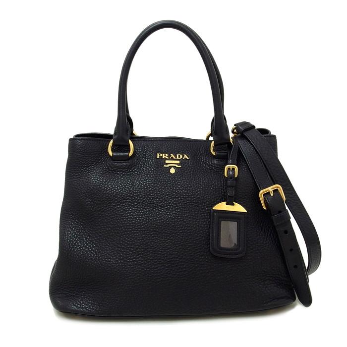 PRADA PRADA/プラダ 1BA058 2WAY ハンドバッグ レザー ブラック PRADA PRADA/プラダ 1BA058 2WAY ハンドバッグ レザー ブラック
