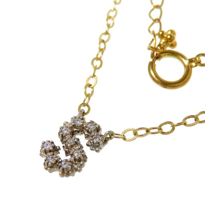 ⭐︎AHKAH⭐︎K10 ダイヤ S イニシャルネックレス WEB限定》イニシャルS／K10ダイヤモンドネックレス｜ネックレス