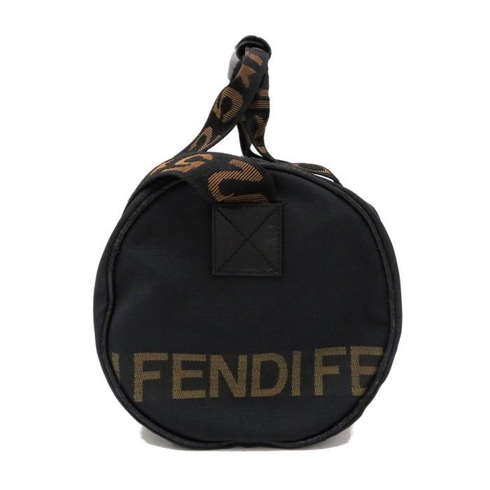 FENDI/フェンディ ポーチ付き ロゴ ボストンバッグ ナイロン/レザー レディース