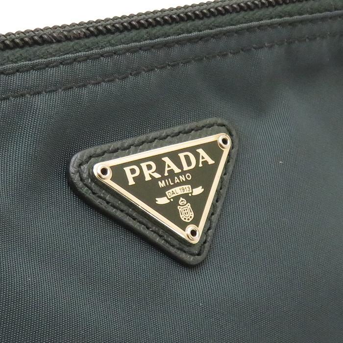 PRADA（プラダ） ポーチ ナイロン 深緑 ユニセックス : 真子質店