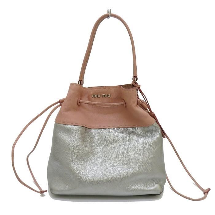 miu MIUMIU/ミュウミュウ マドラス R1129C 巾着型 バイカラー miu MIUMIU/ミュウミュウ マドラス R1129C 巾着型 バイカラー