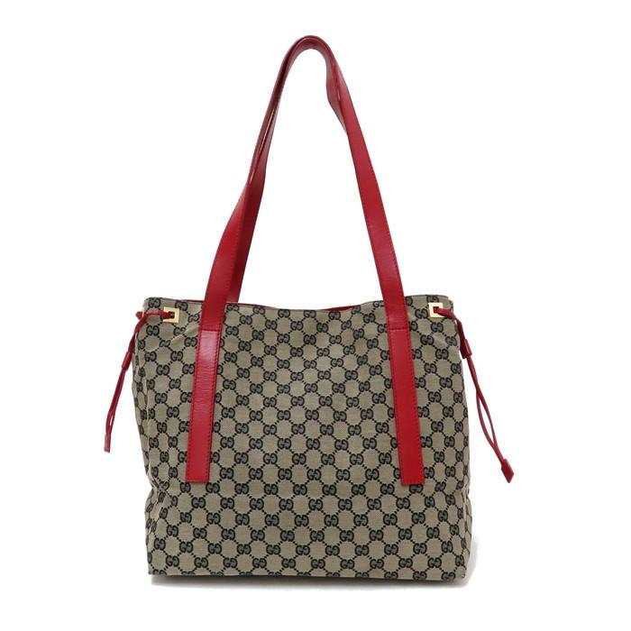 グッチGUCCI GGパターン トートバッグ ベージュレッド R