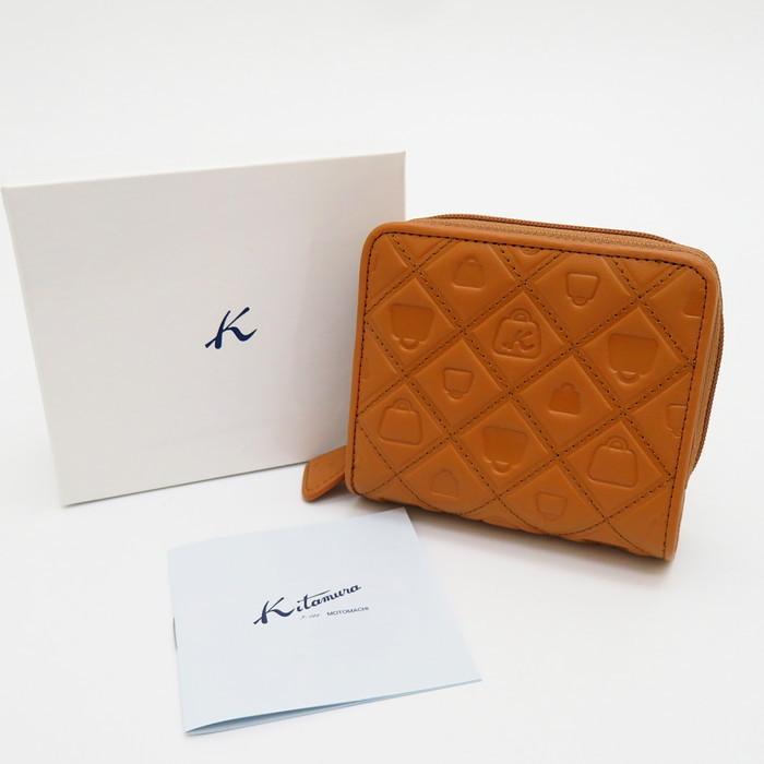ZH0417 60601 【横浜元町KITAMURA/キタムラ】 二つ折り財布 牛革 
