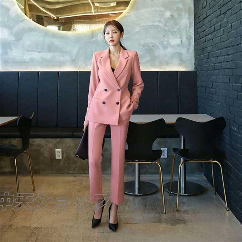 クリアランスセール 韓国流行り新作 パンツスーツ レディースパンツスーツ 2点セット 店長大暴走 クリアランスsale Smarttmoney Com Br