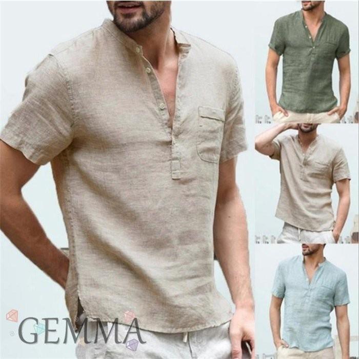 Tシャツ メンズ トップス リネンシャツ 半袖 ｖネック 夏物 Tシャツ メンズtシャツ 麻 カジュアル おしゃれ 欧米風 トップス 無地 Makonoi Mai まのこい商店 通販 Yahoo ショッピング