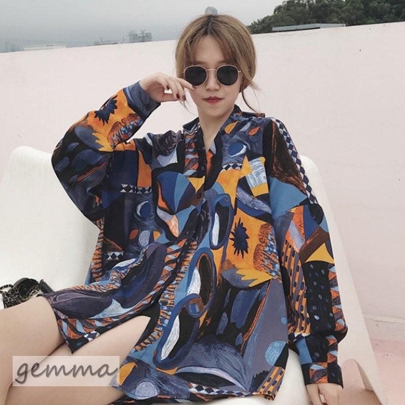 シャツブラウス 原宿系 ファッション レディース 派手 個性的 ダンス 衣装 コスチューム ヒップホップ 韓国 大きいサイズ Makonoi Qaz まのこい商店 通販 Yahoo ショッピング