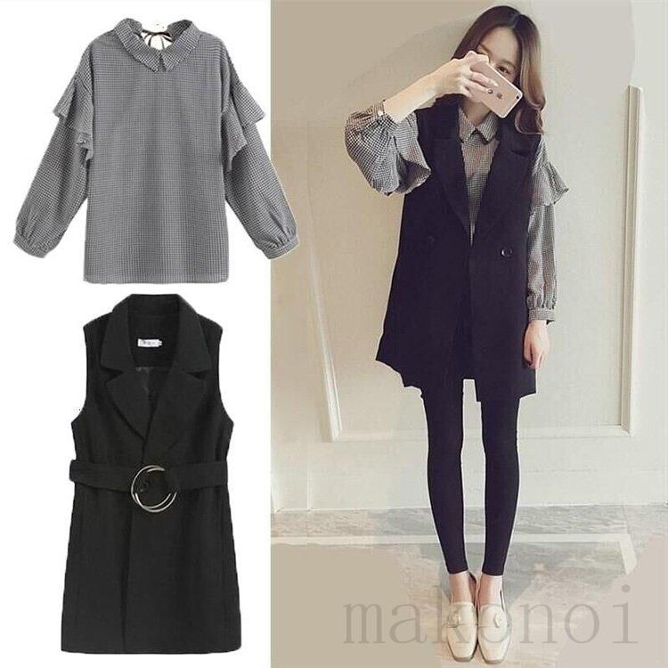 セットアップ レディース 40代 秋新作 セットアップ通勤 ボーダー柄シャツ 黒ベスト 2点セット ビジネススーツベスト オシャレ 韓国風 着痩せ 大人 新作 Ok3pcbmlmb Chicagocriminaldefenselawyersblog Com