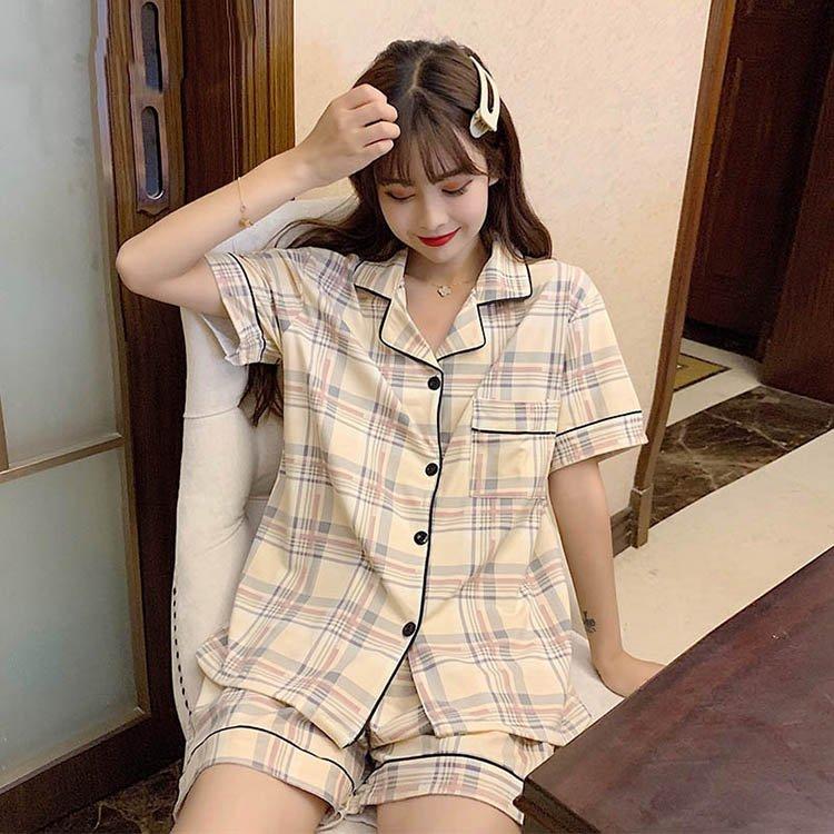 2色 パジャマ レディース 春夏 ルームウェア 前開きパジャマ 2点セット 半袖 パンツ シャツパジャマ 寝間着 部屋着 体型カバー 韓国風 可愛い綿 I0fdooa49f Anzanatitlan Org