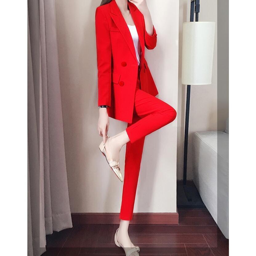 メール便送料無料対応可 春秋冬 着痩せ 2点セット フォーマル ゆったり 韓国風 パンツスーツ 通勤 Ol Chic 長袖ジャケット スキニーパンツ 代30代40代 二次会 レディース パンツスーツ サイズ L Www Oroagri Eu