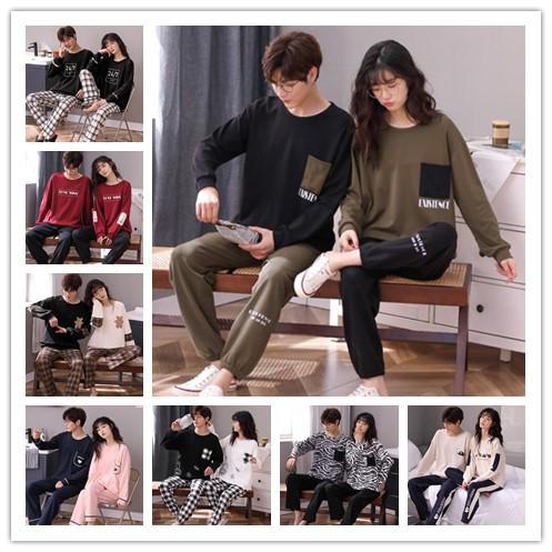 パジャマ ペア カップル 上下セット 秋冬 長袖 純綿 綿100 ペアルック 予約販売品 ルームウェア 部屋着 ペアお揃い レディース 21 単品売り 寝巻き 新作 メンズ