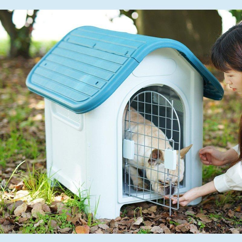 【メール便】 大型犬 ドッグ 犬舎 犬小屋 ハウス おうち 屋外 野外 庭用 プラス ティック製 プラスチック 防水 通気性 ドア無し 【Q2050653962】(11144円)