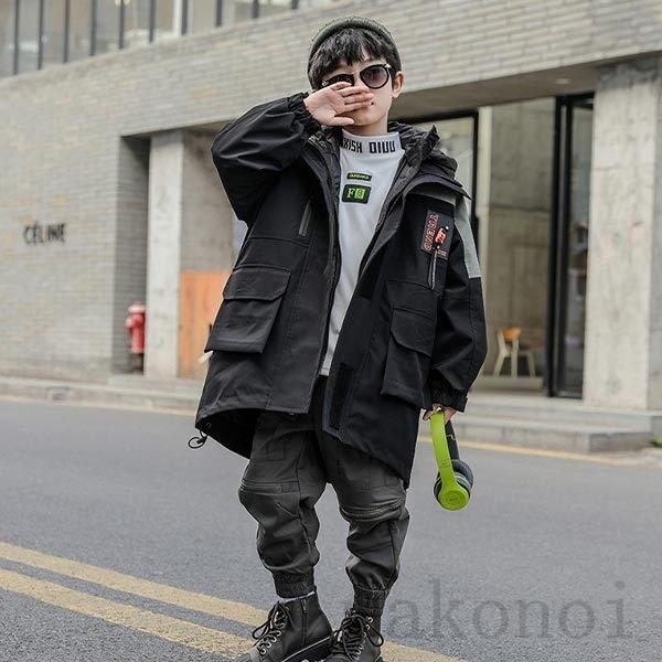 防風 防寒 男の子 小学生 ロングジャケット 男子 小学生 冬 アウター かっこいい ロング丈 羽織り 必需品 使いやすい フード付き トップス ジャケット 保温 冬服 ジャケット コート 在庫僅少 Themtransit Com