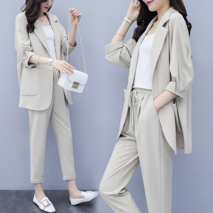 スーツ レディース パンツスーツ ビジネス リクルート ビジネス Ol テーラード 九分丈 ストレッチ 女性 面接 大きい