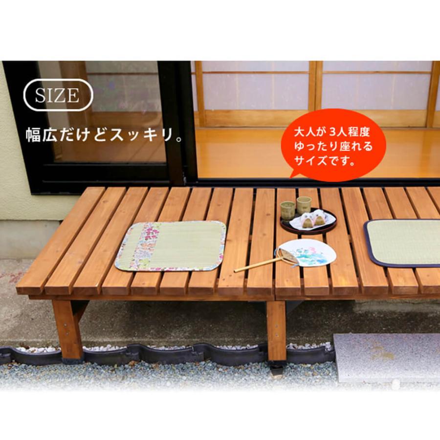 デッキ縁台 ステップセット ウッドデッキ風 簡単 縁側 本格的 ｄｉｙ 木製 天然木 庭 ベランダ マンション 送料無料 M 京都ここん 通販 Yahoo ショッピング