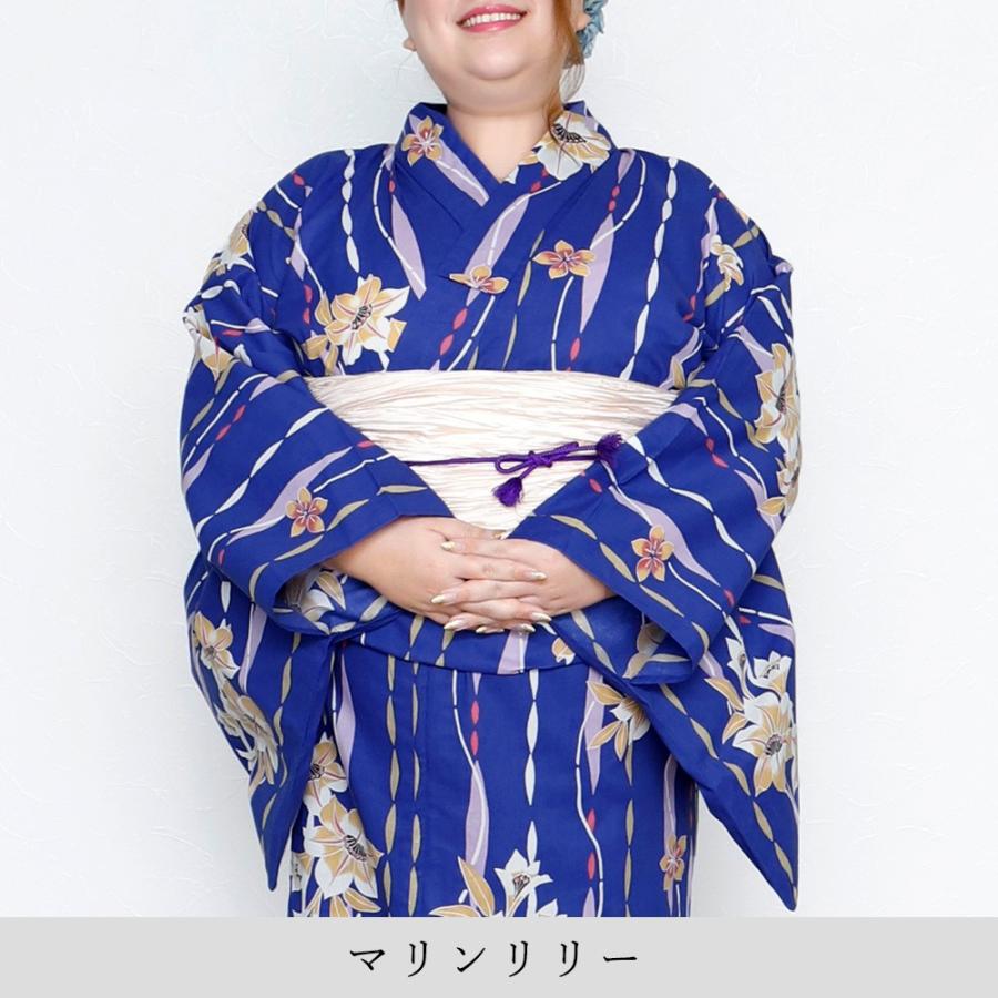 浴衣 大きいサイズ レディース ゆかた 大人 浴衣単品 3L 4L ぽっちゃり