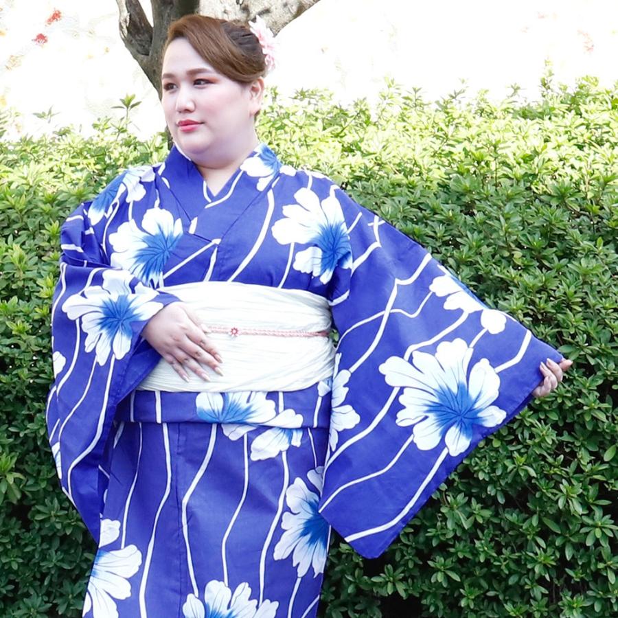 浴衣 大きいサイズ レディース ゆかた 大人 浴衣単品 3L 4L