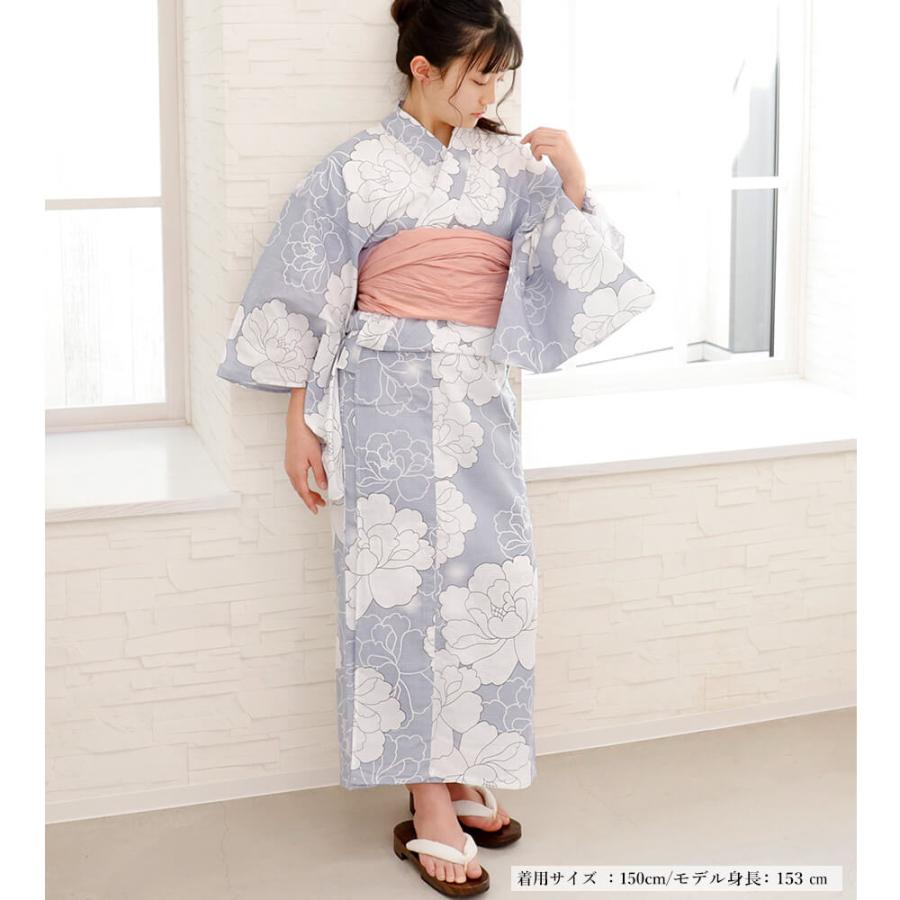 浴衣 矢絣 牡丹 満月 大人Sサイズ 子供サイズ150 浴衣 矢絣 牡丹 満月 大人Sサイズ 子供サイズ150