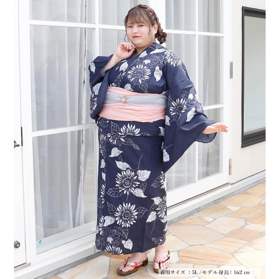 浴衣 大きいサイズ レディース ゆかた 大人 浴衣単品 3L 4L