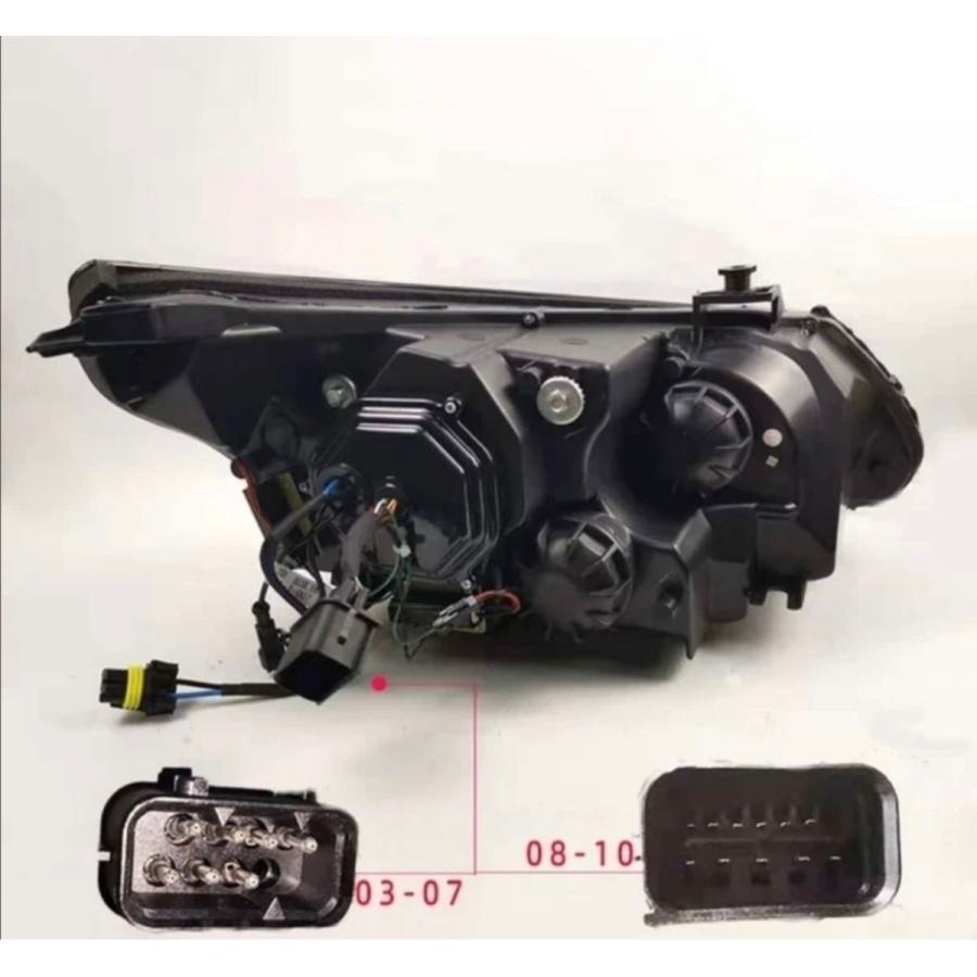 BMW E60 5シリーズ ブラックプロジェクターヘッドライト 2004-2010 流れ星ウィンカー アイラインウィンカー ☆日本光軸 車検適合品の画像