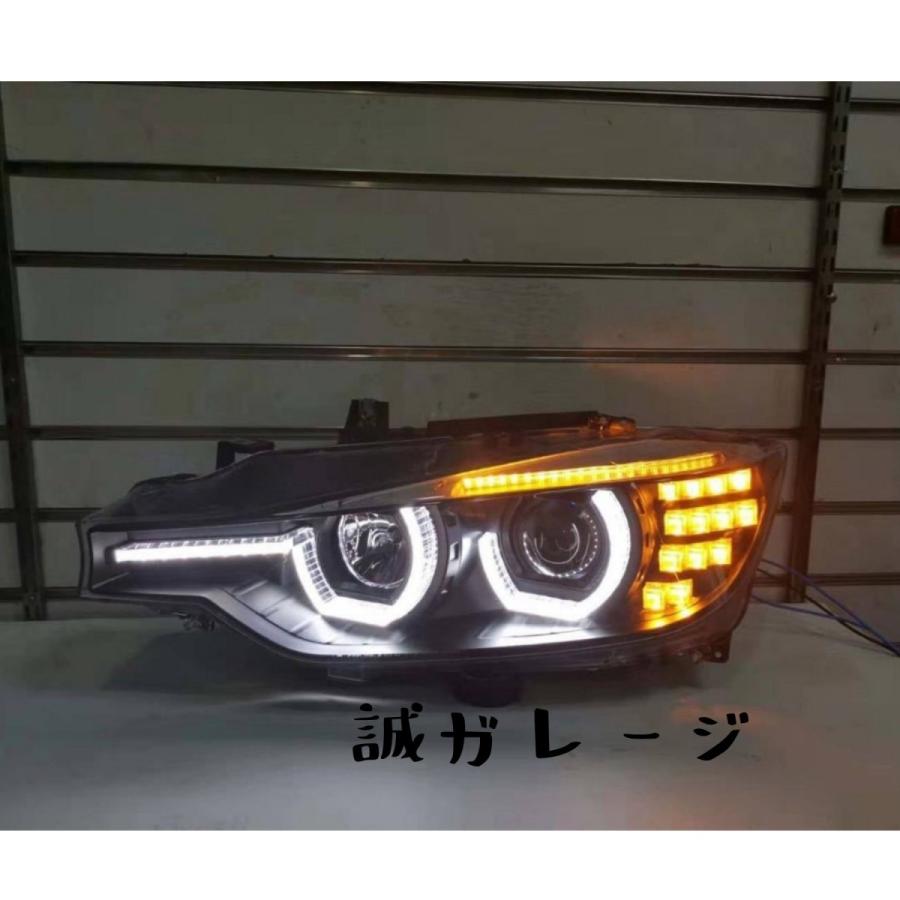 BMW F30 F31 3シリーズ用 ブラックプロジェクターヘッドライト 2012