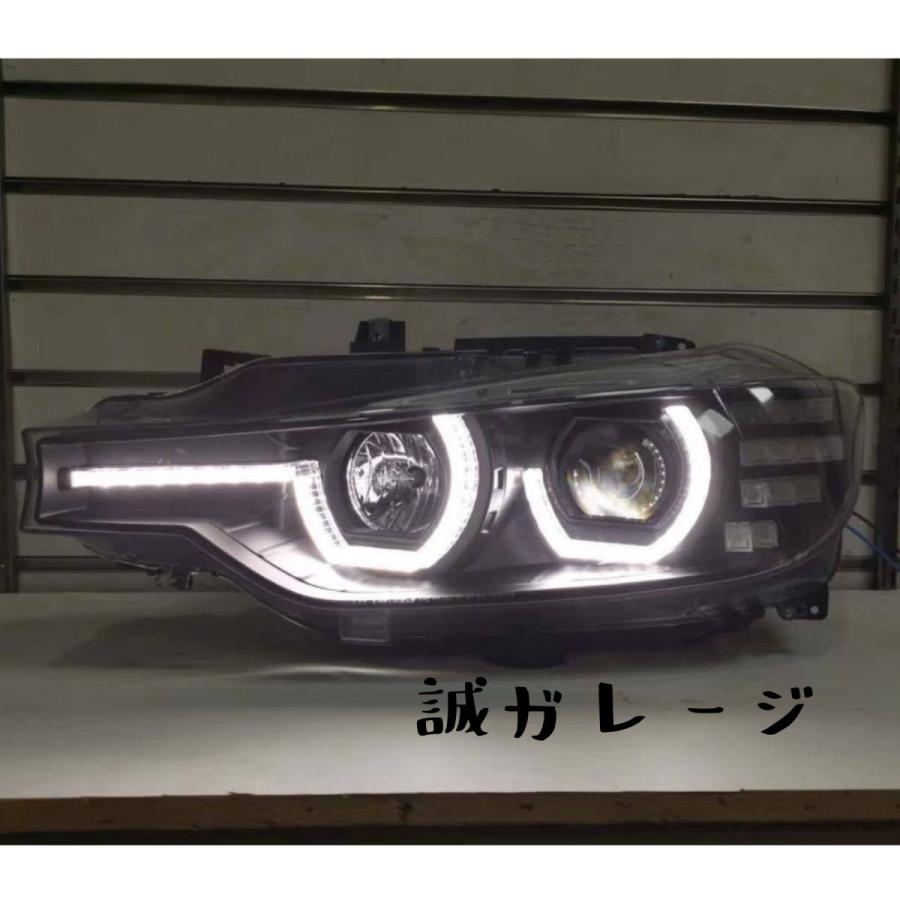 BMW F30 F31 3シリーズ用 ブラックプロジェクターヘッドライト 2012-2015 LEDウィンカー｜makotogarage1551｜03