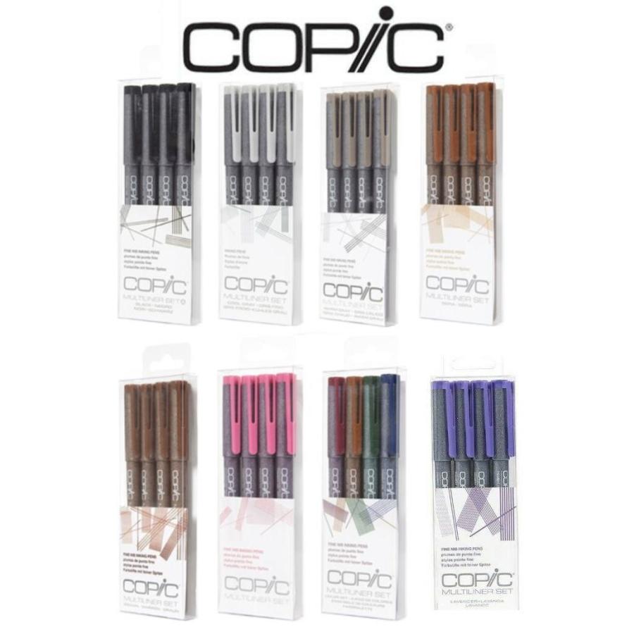 コピック COPIC ミリペン マルチライナー 4本組 ラベンダー/ブラック