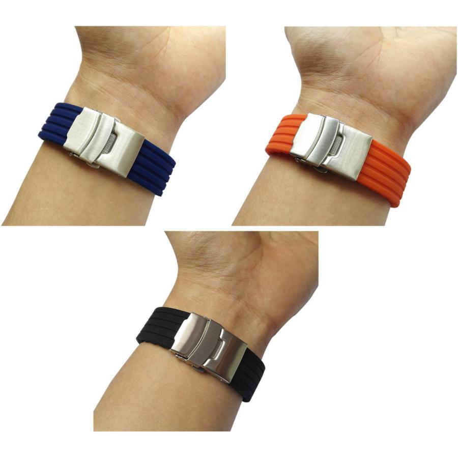 時計バンド バネ棒付き 腕時計 交換 ベルト ストラップ シリコーン