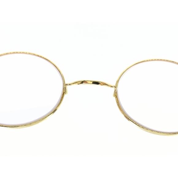 K18縄手 MIZ MK-0017 良品used品。used（B) ] 水島眼鏡(MIZ)による金