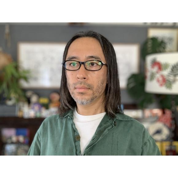 白山眼鏡店 スクエア型セルフレームメガネ 眼鏡 度あり クリアレンズ ロゴ 赤 ハクサンメガネ スクエア型セルフレーム BK 良品used品。used（B