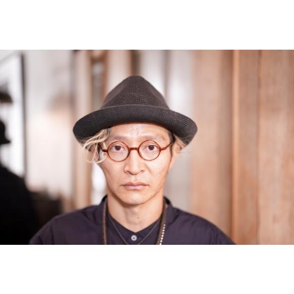 ハクサンメガネ セルラウンド ブラウン 良品used品。used（B) ] 白山