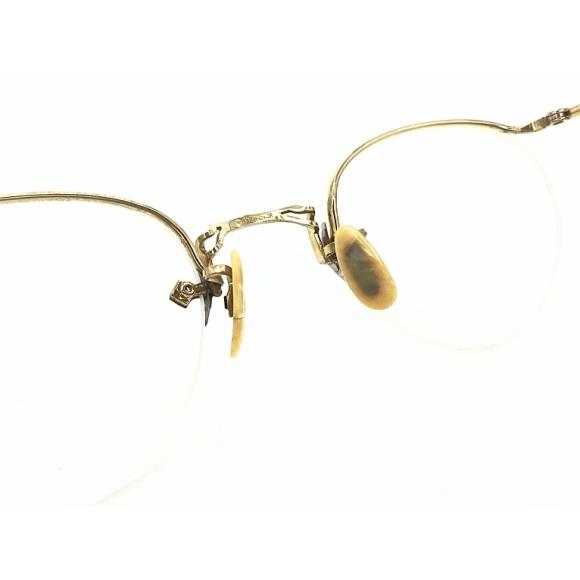 アメリカンオプティカル AO 10-12KGF 金張り 縄手式 ワンポイント 縁 