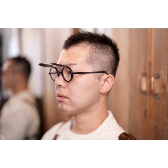 ハクサンガンキョウ ROUND CLASSIC 跳ね上げ式クリップオンサングラス