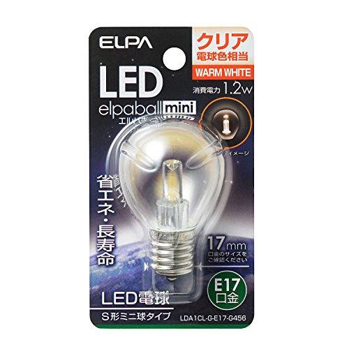 エルパ(ELPA) LED電球S形 LED電球 照明 E17 1.2W 電球色 屋内用 LDA1CL-G-E17-G456 | 