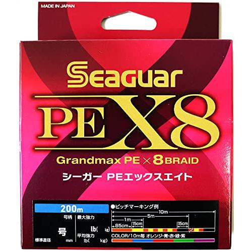 シーガー(Seaguar) ライン PE X8 釣り用PEライン 200m 0.8号 18lb(8.2kg) マルチ | 