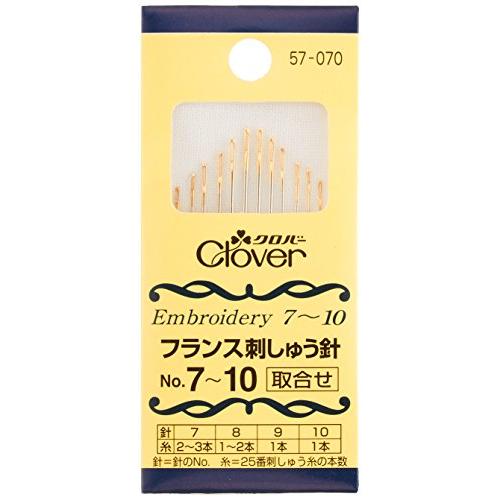 クロバー(Clover) フランス刺しゅう針 取合せ No.7~10 12本入り 57-070 | 