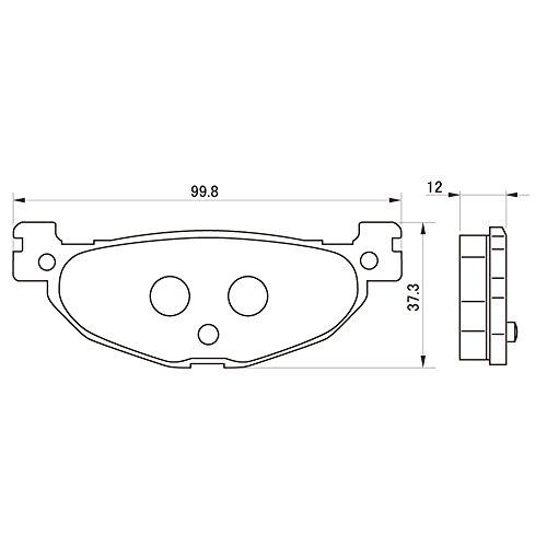 デイトナ(Daytona) バイク用 ブレーキパッド 赤パッド(セミメタルパッド) TMAX 500[4B5/1UD](08-12) MAXAM｜makotoya1259｜02