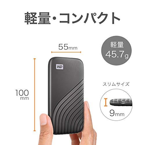 WD ポータブルSSD 1TB グレー USB3.2 Gen2 My Passport SSD 最大読取り1050 MB/秒 外付けSSD /5｜makotoya1259｜03