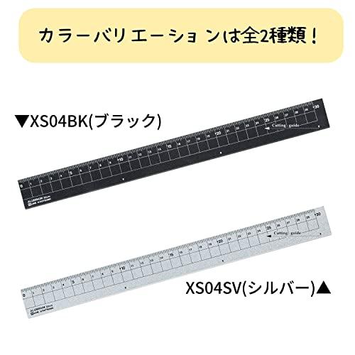 クツワ 定規 アルミ定規 30cm ブラック XS04BK｜makotoya1259｜05