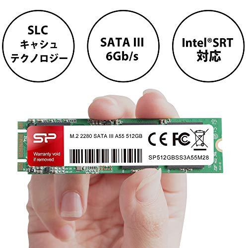 シリコンパワー SSD M.2 2280 3D TLC NAND採用 512GB SATA III 6Gbps 3年 A55シリーズ SP512｜makotoya1259｜03