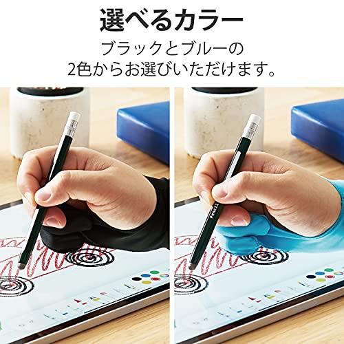 エレコム 液晶タブレット グローブ 2本指 手袋 子供向け Mサイズ 誤動作防止機能付 左利き 右利き 対応 タブレット学習 液タブ ブラック｜makotoya1259｜07